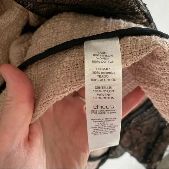 Chico's Lace-Embellished Jacket Sz 3 (16-18/XL) - Picture 11 of 13